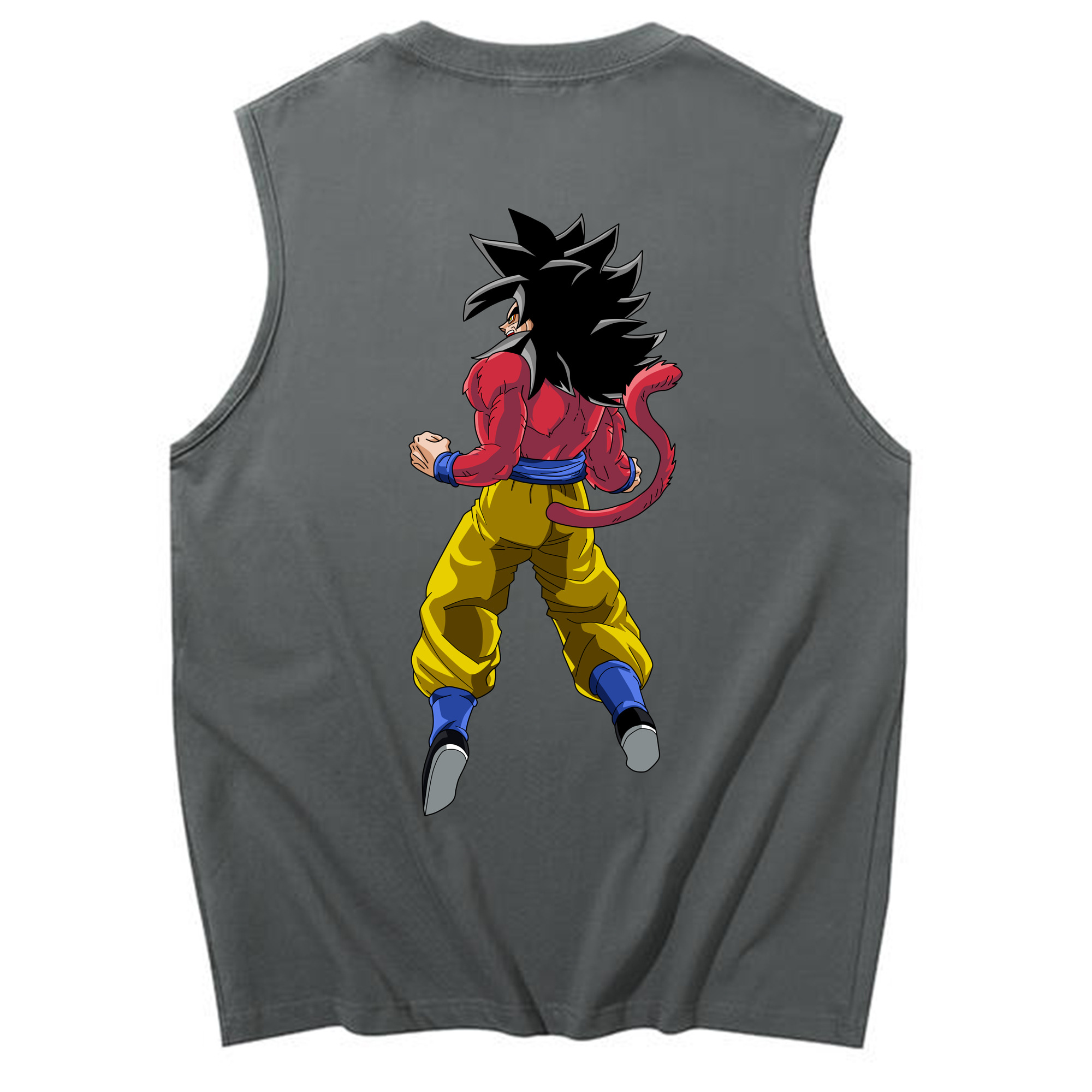 （画像用） ドラゴンボール 孫悟空（そん ごくう）Son Goku カカロット DRAGON BALL Kakarotto コットン100％タンクトップ（背面プリント）